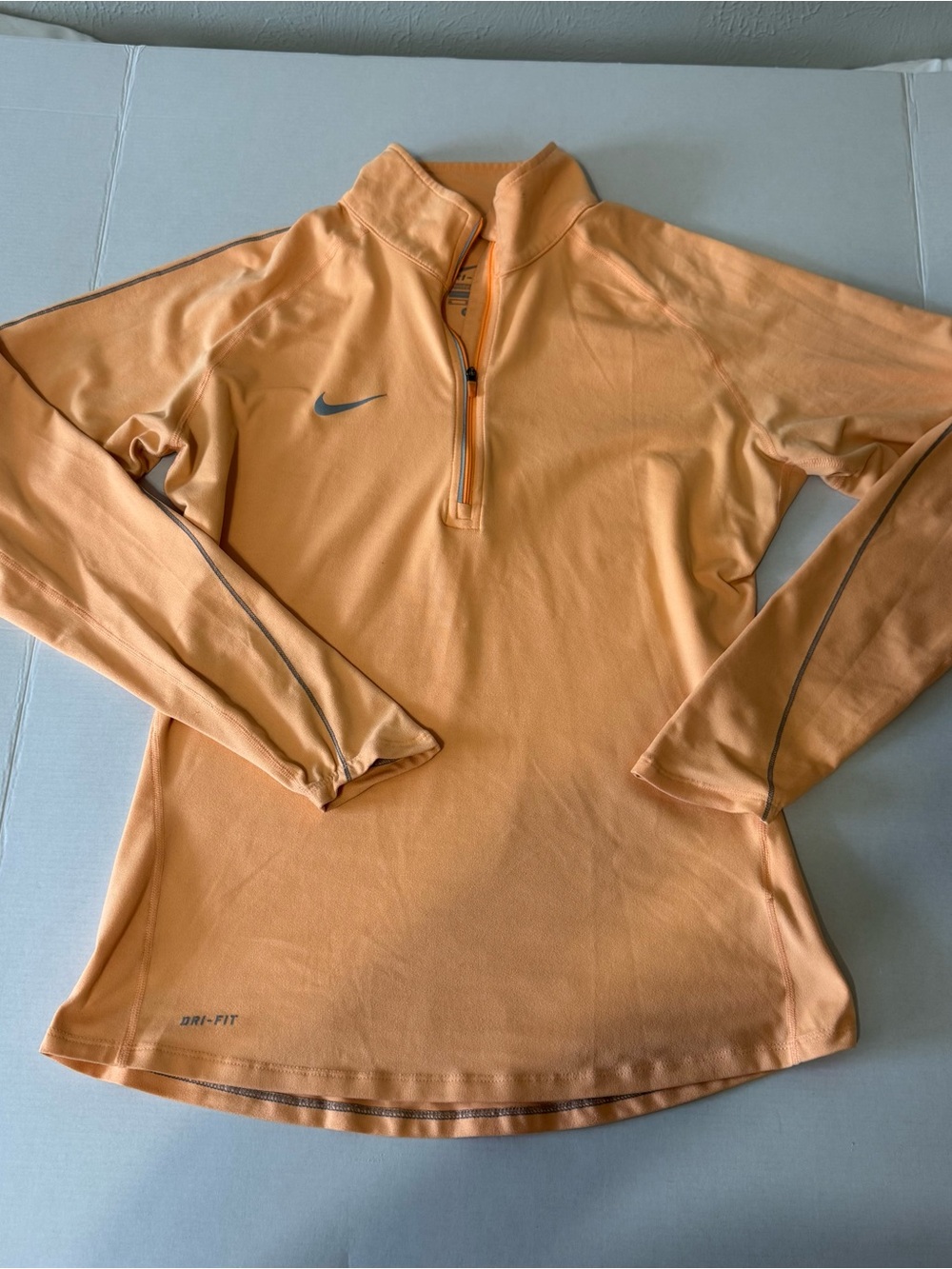 Nike Peach/Light Orange Dri-FIT Zip Pullover